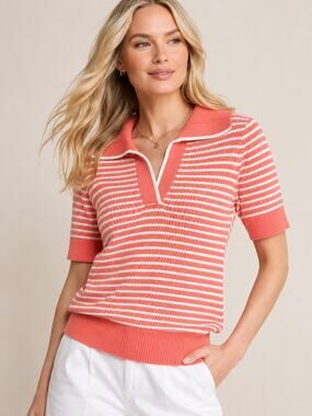 Vineyard Vines Just Peachy Polo Sweater